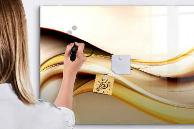 Beschreibbare magnettafel küche Wellenabstraktion
