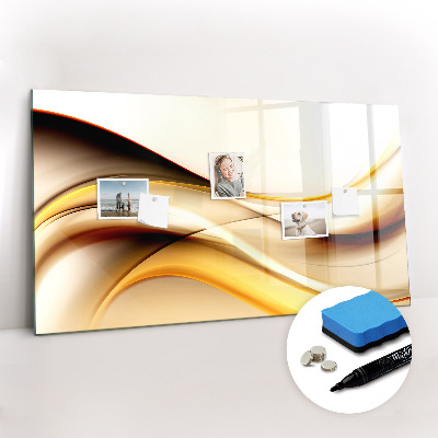 Beschreibbare magnettafel küche Wellenabstraktion