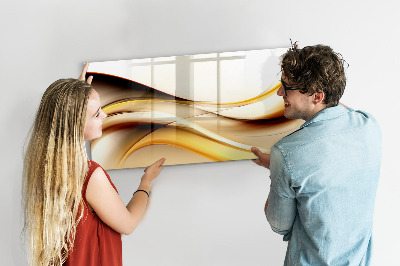 Beschreibbare magnettafel küche Wellenabstraktion
