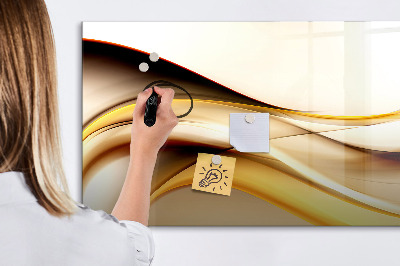 Beschreibbare magnettafel küche Wellenabstraktion