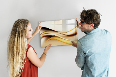 Beschreibbare magnettafel küche Wellenabstraktion