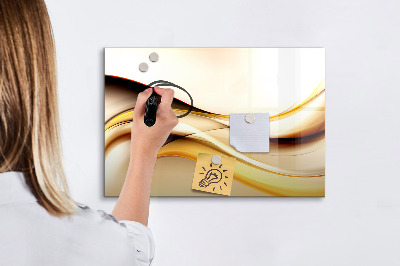 Beschreibbare magnettafel küche Wellenabstraktion