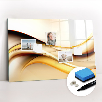 Beschreibbare magnettafel küche Wellenabstraktion