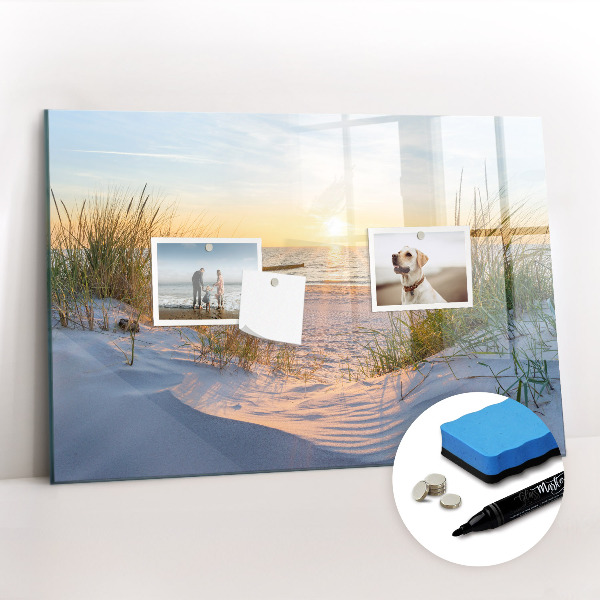 Beschreibbare magnettafel Sonnenuntergang am Strand