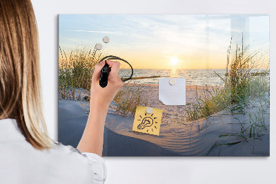 Beschreibbare magnettafel Sonnenuntergang am Strand
