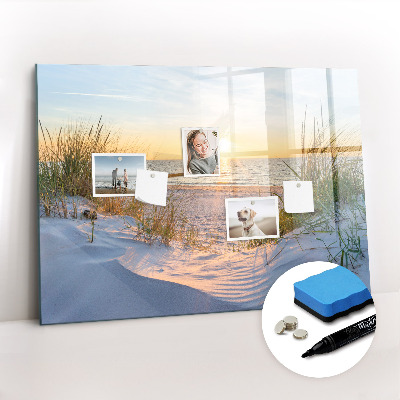 Beschreibbare magnettafel Sonnenuntergang am Strand