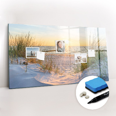 Beschreibbare magnettafel Sonnenuntergang am Strand