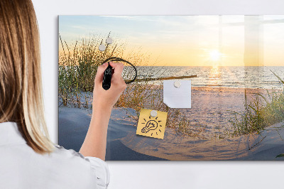 Beschreibbare magnettafel Sonnenuntergang am Strand