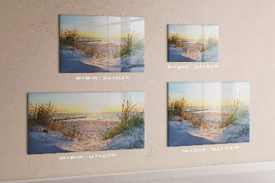 Beschreibbare magnettafel Sonnenuntergang am Strand