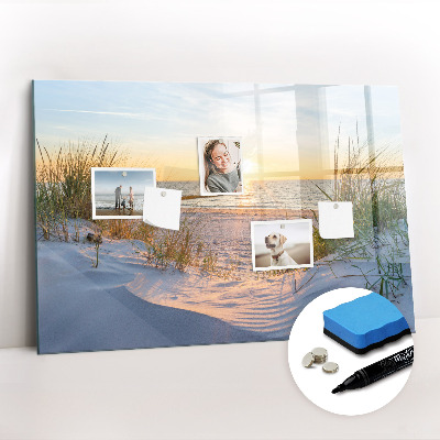 Beschreibbare magnettafel Sonnenuntergang am Strand