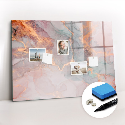 Beschreibbare magnettafel Dekorativer Marmor