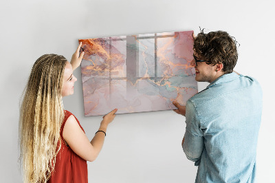 Beschreibbare magnettafel Dekorativer Marmor