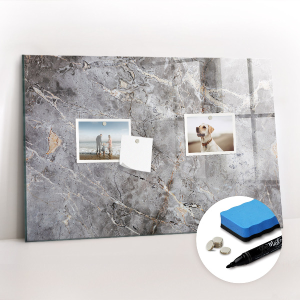 Beschreibbare magnettafel Marmormuster