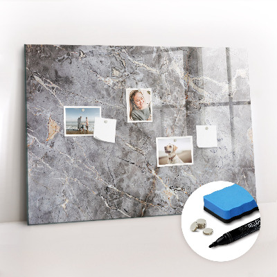 Beschreibbare magnettafel Marmormuster