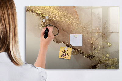Beschreibbare magnettafel küche Goldener Marmor