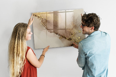 Beschreibbare magnettafel küche Goldener Marmor