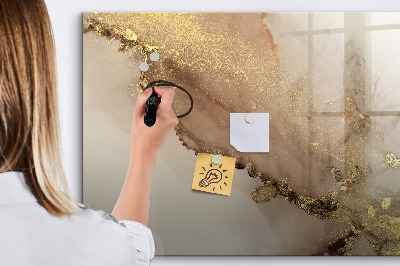 Beschreibbare magnettafel küche Goldener Marmor