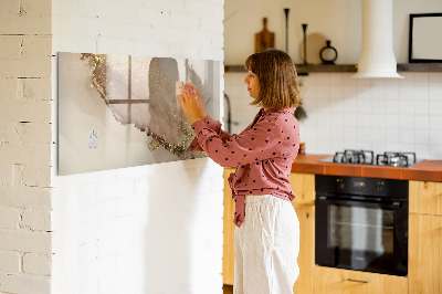 Beschreibbare magnettafel küche Goldener Marmor