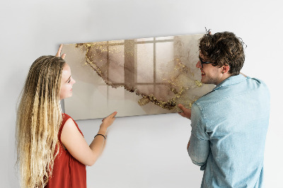 Beschreibbare magnettafel küche Goldener Marmor