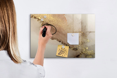 Beschreibbare magnettafel küche Goldener Marmor