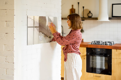 Beschreibbare magnettafel küche Goldener Marmor