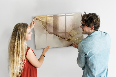 Beschreibbare magnettafel küche Goldener Marmor