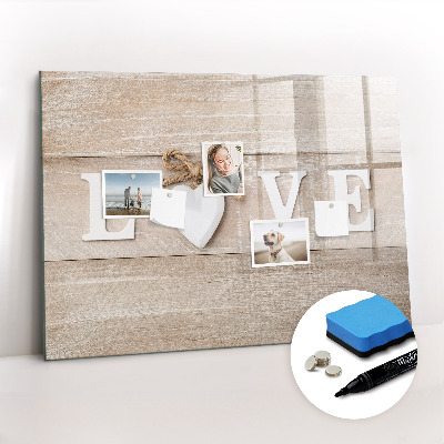 Beschreibbare magnettafel küche Inschrift Liebe
