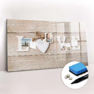 Beschreibbare magnettafel küche Inschrift Liebe