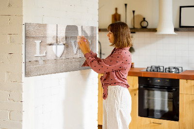 Beschreibbare magnettafel küche Inschrift Liebe