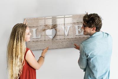 Magnettafel mit Marker Inschrift Liebe