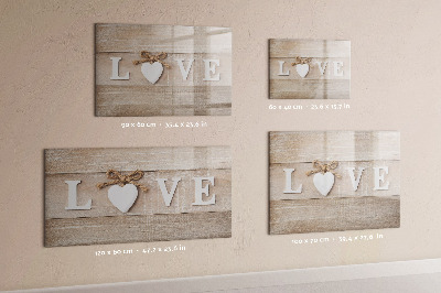 Beschreibbare magnettafel küche Inschrift Liebe