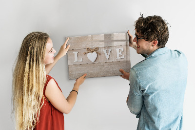 Magnettafel mit Marker Inschrift Liebe