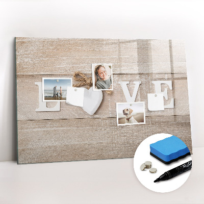 Beschreibbare magnettafel küche Inschrift Liebe