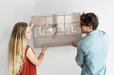 Magnettafel mit Marker Inschrift Liebe