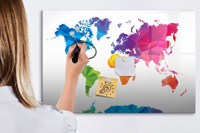 Beschreibbare magnettafel Abstrakte Weltkarte