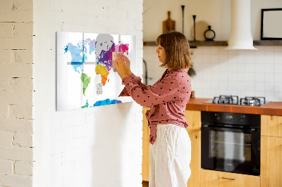 Beschreibbare magnettafel Abstrakte Weltkarte