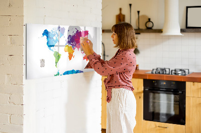 Beschreibbare magnettafel Abstrakte Weltkarte