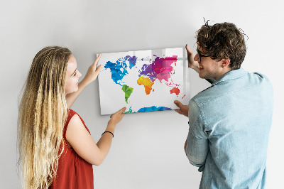 Beschreibbare magnettafel Abstrakte Weltkarte