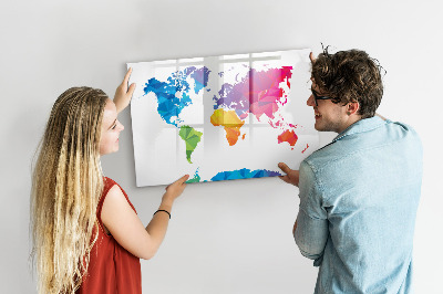 Beschreibbare magnettafel Abstrakte Weltkarte