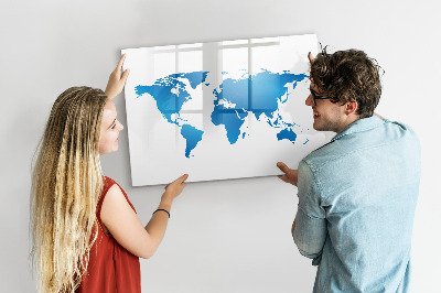 Beschreibbare magnettafel Weltkarte