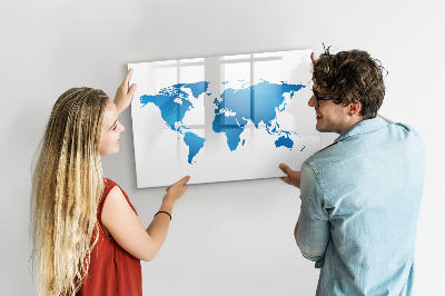 Beschreibbare magnettafel Weltkarte