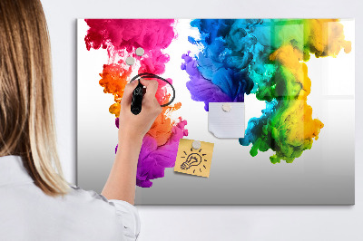Beschreibbare magnettafel küche Ein Regenbogen aus Farben