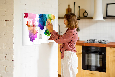 Magnettafel mit Marker Ein Regenbogen aus Farben