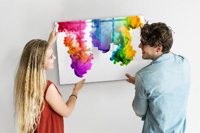 Magnettafel mit Marker Ein Regenbogen aus Farben