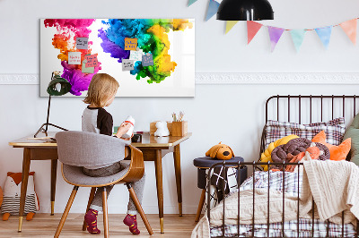 Magnettafel mit Marker Ein Regenbogen aus Farben