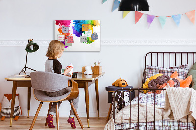 Magnettafel mit Marker Ein Regenbogen aus Farben