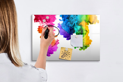 Beschreibbare magnettafel küche Ein Regenbogen aus Farben