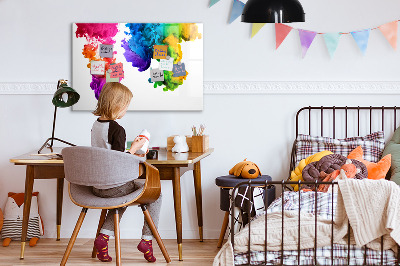 Magnettafel mit Marker Ein Regenbogen aus Farben