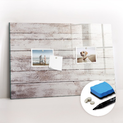 Beschreibbare magnettafel Holzbrettmuster