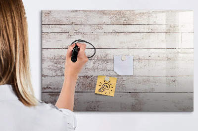 Beschreibbare magnettafel Holzbrettmuster